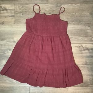 Spaghetti strap babydoll style dress rusty pink color size XL